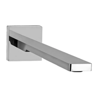 Излив 245 мм Paffoni Tilt (цвет - сталь) (ZBOC122ST)