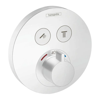 Термостат прихованого монтажу Hansgrohe ShowerSelect S на 2 клавіші, Matt White (15743700)