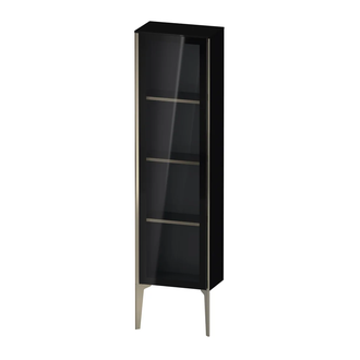 Шкафчик напольный со стеклянными дверцами Duravit XViu 40 x 24 х h157 см, чёрный глянцевый (XV1365LB140) фото 1 Aquada.com.ua