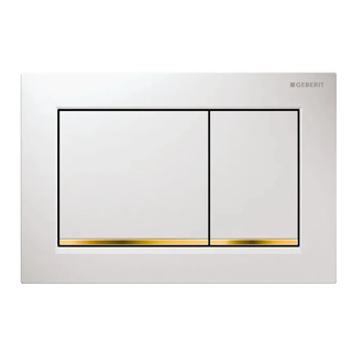 Geberit Omega 30 Кнопка змиву, білий/золотий (115.080.KK.1) (115.080.kk.1)