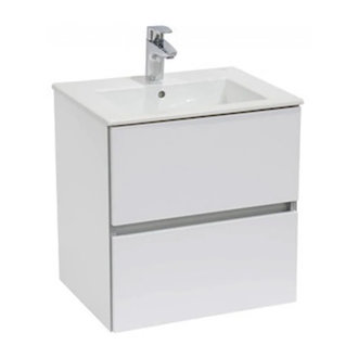 Тумба з умивальником Roca Cube 55 см, білий глянцевий (A85119A806)
