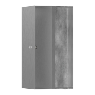 Ниша в стене с дверцей под плитку Hansgrohe XtraStoris Rock 30 х 15 х 14 см, матовая нержавеющая сталь (56088800) фото 1 Aquada.com.ua