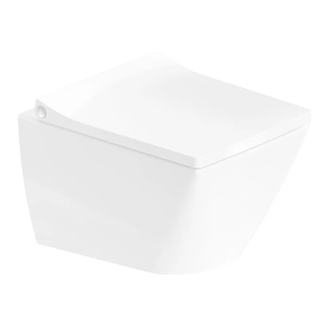 Унитаз подвесной компакт Duravit Viu Rimless (безободковый), с сиденьем Soft Close (2573090000+0021290000) фото 1 Aquada.com.ua