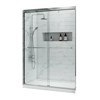 Koer SR SD03 Дверь в нишу, прозрачное стекло Easy Clean, хром (KR5385)