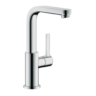 Смеситель для раковины, однорычажный Hansgrohe Metris S (цвет - хром), с донным клапаном (31159000) фото 1 Aquada.com.ua
