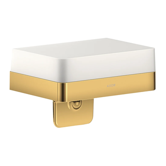 Мыльница Axor Universal Accessories, полированное золото/стекло матовое (42819990) фото 1 Aquada.com.ua