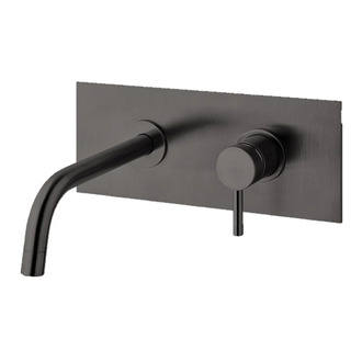 Змішувач для умивальника Paffoni Light, настінний, вилив 17.8 см, Brushed Black Nickel (LIG105NKNSP)