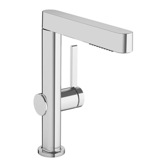 Смеситель для раковины высокий, с вытяжным душем, 2 вида струи Hansgrohe Finoris (цвет - хром), с донным клапаном Push Open (76063000) фото 1 Aquada.com.ua