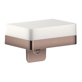 Мыльница Axor Universal Accessories, полированное красное золото/стекло матовое (42819300) фото 1 Aquada.com.ua