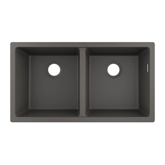 Кухонна мийка Hansgrohe S510-U770 під стільницю 820х450 дві чаші 370/370, Stonegrey (43434290)