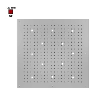Верхній душ BOSSINI DREAM-XL CUBE, 12LED (червоний), для підвісної стелі 100x100сm, хром (WI0383000030116)