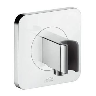 Шланговое подсоединение с держателем Axor Citterio E (цвет - хром) (36724000) фото 1 Aquada.com.ua