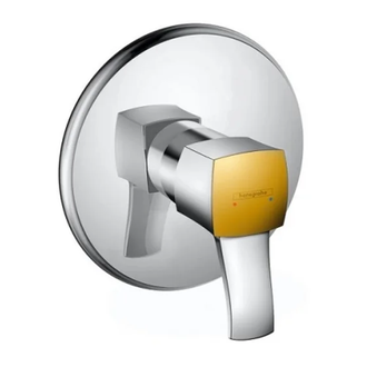 HANSGROHE Смеситель для душа однорычажный, с рычаговой рукояткой, СМ, хром/под золото Metropol Classic (31365090) фото 1 Aquada.com.ua