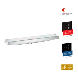 HANSGROHE Rainfinity Шланговое подсоединение с держателем душа Porter 500 и полкой R, хром (26858000) фото 1 Aquada.com.ua