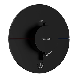 Термостат скрытого монтажа на 1 потребитель и дополнительный выход Hansgrohe ShowerSelect Comfort S (цвет - чёрный матовый) 15562670