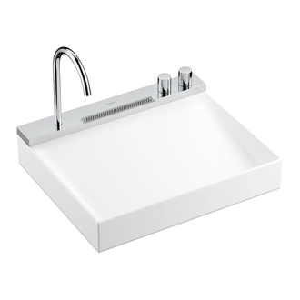 Раковина Hansgrohe Avalegra AquaUnit 58 х 47,5 х 10 см, без переливу, з функцією QuickClean+, із змішувачем, Chrome  22472000