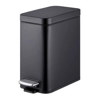 Відро для сміття з плавним закриттям прямокутне Mixxus Premium Quadro-TC0105 Black 5 л колір чорний (MI7061)