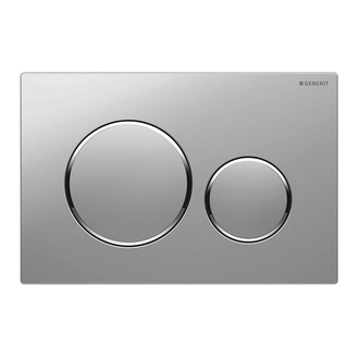 Клавиша смыва, для двойного смыва Geberit Sigma 20 (пластик хром матовый/глянцевый), с легкоочищаемой поверхностью (115.882.JQ.1) фото 1 Aquada.com.ua