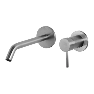 Змішувач для умивальника для настінного монтажу Fima Carlo Spillo Steel, inox (F3081NX8INOX)