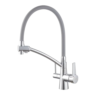 KOER KB-72003-01 Змішувач кухонний 2в1, хром/графіт (KR3375)