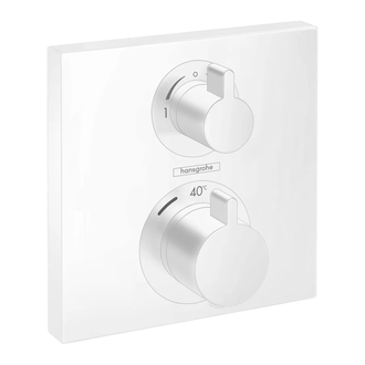 Термостат для душа на 2 потребителя Hansgrohe Ecostat Square (цвет - белый матовый) (15714700) фото 1 Aquada.com.ua