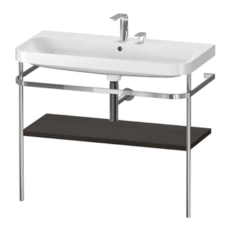 Раковина c-bonded с напольной металлической консолью Duravit Happy D.2 Plus 97,5 х 49 см (HP4838E6969) фото 1 Aquada.com.ua