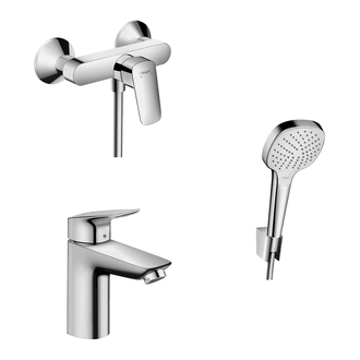 Набор смесителей для душа 3-в-1 Hansgrohe Logis/Croma Select E (цвет - хром) (71600112) фото 1 Aquada.com.ua