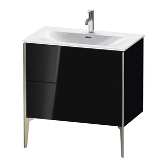 Тумба напольная под раковину Duravit XViu 81 x 48 см, чёрный глянцевый (XV43020B140) фото 1 Aquada.com.ua