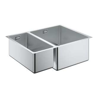 GROHE Мийка для кухні 585 x 440 мм, 1,5 чаши, матова, під стільницю, права (31576SD0)