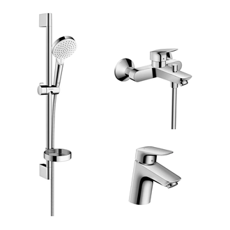 Набор смесителей для ванны 3-в-1 Hansgrohe Logis/Crometta Vario (цвет - хром) (71400115) фото 1 Aquada.com.ua