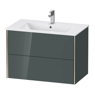 Тумба подвесная под раковину Duravit XViu 81 x 48 см, доломитово-серый глянцевый лак (XV41260B138) фото 1 Aquada.com.ua