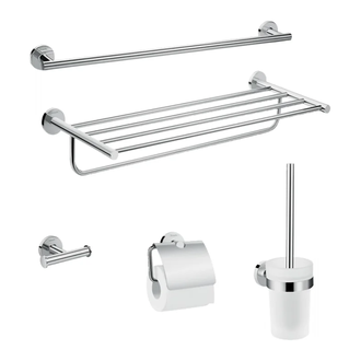 HANSGROHE Набор аксессуаров для ванной комнаты 5в1, хром Logis Universal (41728000) фото 1 Aquada.com.ua