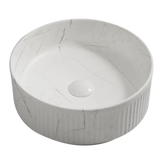 MIXXUS PREMIUM Wave-0102 Умывальник накладной 37 см, мраморный (MP6528)