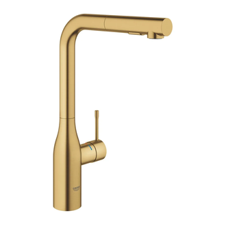 Змішувач для кухні Grohe Essence New з висувним виливом, brushed cool sunrise (30270GN0)