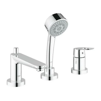 Смеситель на борт ванны Grohe Bau Edge (цвет - хром) (25117000) фото 1 Aquada.com.ua