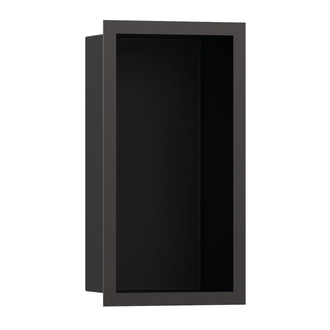 Настенная ниша с дизайнерской рамкой Hansgrohe XtraStoris Individual 30 х 15 х 10 см, чёрный матовый хром (56095340) фото 1 Aquada.com.ua