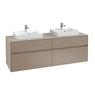 Тумба под умывальник 160 см Villeroy & Boch Collaro (Truffle Grey) (C021L0VG) фото 1 Aquada.com.ua