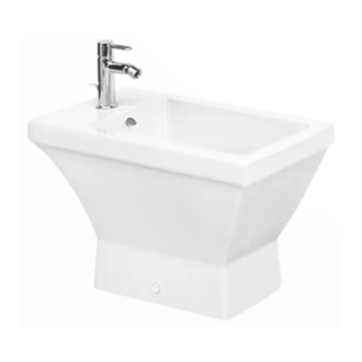 Биде напольное Duravit 2nd Floor 66,5х37 см с 1 отверстием для смесителя (0137100000) фото 1 Aquada.com.ua