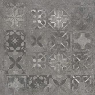Плитка підлогова Softcement Graphite Decor Patchwork RECT 59,7x59,7x0,8 код 8044 Cerrad (5903313318044)