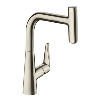 Кухонный смеситель 220, с вытяжным изливом, 1jet, sBox Hansgrohe Talis Select M51 (цвет - сталь) 73852800