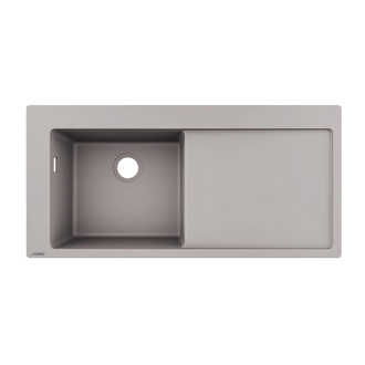 Кухонна мийка Hansgrohe S5110-F450 1050х510 поличка праворуч, Concretegrey (43330380)