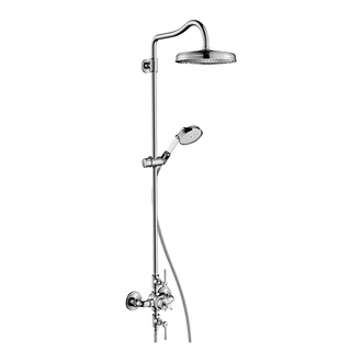 Душевая система с термостатом Axor Montreux Showerpipe (цвет - хром/белый) (16572000) фото 1 Aquada.com.ua