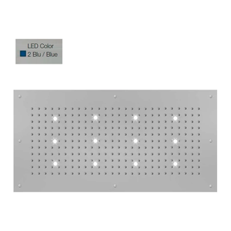 Верхній душ BOSSINI DREAM-XL RECTANGULAR, 12LED (синій), для підвісної стелі 100x50сm, хром (WI0382000030216)