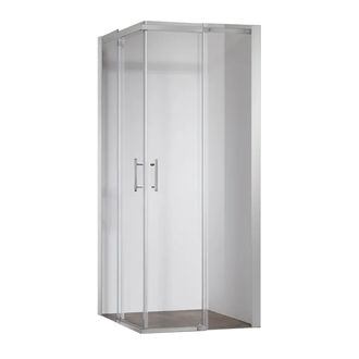 Душова кабіна без піддону Koer SR SC03-100x100x200-TR-01 прозоре скло Easy Clean 6мм, хром (KR5357)