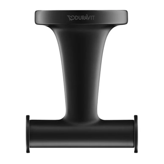 Крючок двойной Duravit Starck T, чёрный матовый (0099304600) фото 1 Aquada.com.ua
