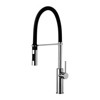 Змішувач для кухні Paffoni Light Professional з поворотним виливом, Mercury Grey (LIG179MGNO)