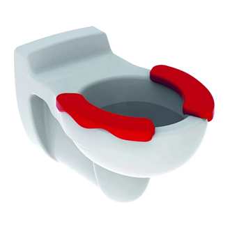 Унітаз підвісний для дітей Geberit Bambini лійчастий, білий/червоний (201710000)