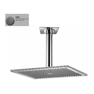 Душова лійка BOSSINI DREAM-RECTANGULAR 40x30сm тримач вертиальний 300 d36mm, mat brushed steel (H35370I00075016)