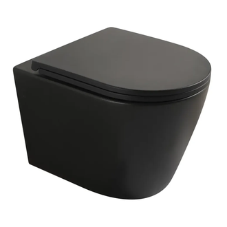 Унітаз підвісний Mixxus Premium BEVEL-0304-T1 BLACK 480x360x360mm сист. змиву TORNADO 1.0 (MP6677)