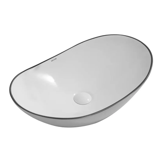 MIXXUS PREMIUM WAVE-0105 EDGE, раковина накладная, черная (MP6556)